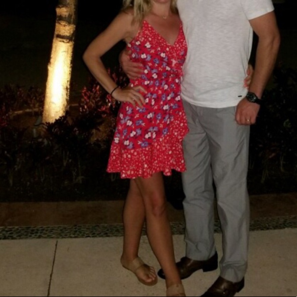 Express red summer dress.